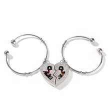 Load image into Gallery viewer, Broken Heart Cuff Personalized Photo Bracelet AAA Zircon