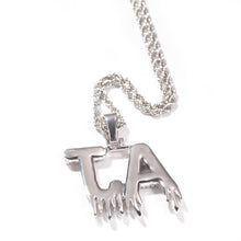 Load image into Gallery viewer, CZ Drip Letter Personalized Pendant Necklace