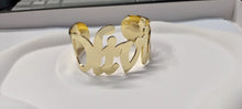 Load image into Gallery viewer, Gold Stainless Steel Cuff Personalized Bracelet