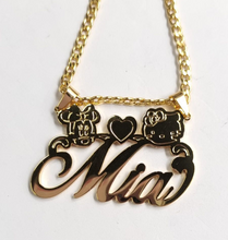Load image into Gallery viewer, Personalized Minnie Mouse Heart Pendant Necklace