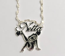 Load image into Gallery viewer, Personalized Custom Made Betty Boop Pendant Necklace