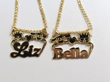 Load image into Gallery viewer, Personalized Hello Kitty Name Necklace, Custom Character Necklace, Gold Name Plate Necklace, Cute Gift for Her, Betty Boop Jewelry