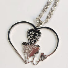 Load image into Gallery viewer, Personalized Custom Made Heart Pendant Betty Boop Necklace