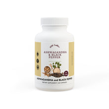 Load image into Gallery viewer, Unlock Balance & Wellness with Ashwagandha and Black Pepper Supplement (60 capsules)