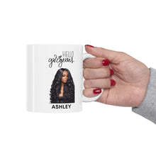 Load image into Gallery viewer, Personalized Custom Photo with Name Hello Gorgeous Ceramic Mug 11oz