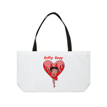 Load image into Gallery viewer, Betty Boop Flaming Heart Weekender Tote Bag