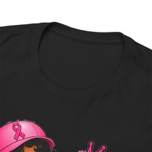 Load image into Gallery viewer, Breast Cancer Fighter Tee — Pink Boxing Girl “F#ck Cancer” Graphic T-Shirt