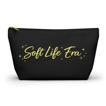 Load image into Gallery viewer, Accessory Pouch — "Soft Life Era" Cosmetic Bag with Sparkle Script