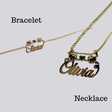 Load image into Gallery viewer, New Personalized Heart Pendant Bracelet/Anklet Characters "Hello Kitty, Minnie Mouse, Tweety Bird, Any Character"