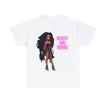 Load image into Gallery viewer, Beauty and Brains Unisex Heavy Cotton Tee