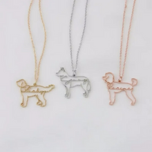 Load image into Gallery viewer, Personalized Dog Breeds Name Pendant Necklace
