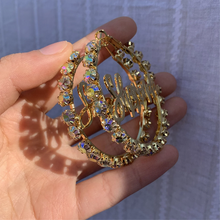 Load image into Gallery viewer, Colorful Zircon Personalized Hoop Name Earrings
