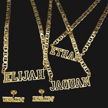 Load image into Gallery viewer, Hollowed out Personalized Pendant Necklace and Earrings Set