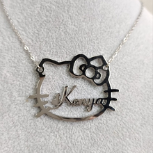 Load image into Gallery viewer, Hello Kitty Personalized Pendant Necklace