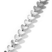 Load image into Gallery viewer, HMU Ladies Cubic Zirconia Micro Paved Heavy Heart Necklace