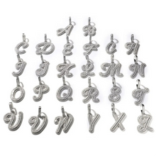Load image into Gallery viewer, HMU Ladies Infiniti CZ A-Z Cursive Large Initial Letter Pendant Necklace