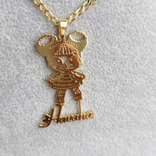 Load image into Gallery viewer, LOL Doll or Any Character Gold Plated Personalized Necklace
