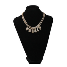 Load image into Gallery viewer, CZ Blinged out Personalized Necklace