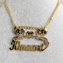 Load image into Gallery viewer, Personalized Minnie Mouse Heart Pendant Necklace