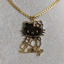 Load image into Gallery viewer, Hello Kitty Personalized Pendant Necklace