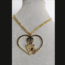 Load image into Gallery viewer, Personalized Custom Made Heart Pendant Betty Boop Necklace