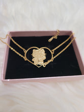 Load image into Gallery viewer, Hello Kitty Double Layered Personalized Heart Pendant Bracelet