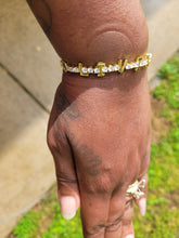 Load image into Gallery viewer, Cubic Zirconia Tennis Personalized 18k Gold Plated Bracelet
