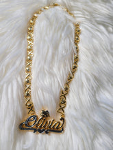 Load image into Gallery viewer, Hello Kitty XOXO Personalized Double Plated Necklace with Diamond Cut Hearts