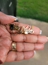 Load image into Gallery viewer, Hello Kitty Heart Bar Personalized Pendant Necklace