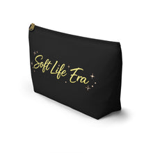 Load image into Gallery viewer, Accessory Pouch — "Soft Life Era" Cosmetic Bag with Sparkle Script