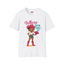 Load image into Gallery viewer, Betty Boop Where them fans at Softstyle T-Shirt