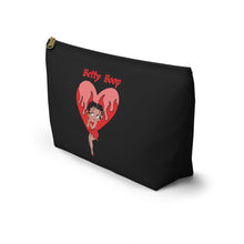 Load image into Gallery viewer, Betty Boop Flaming Heart Accessory Pouch w T-bottom