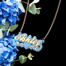 Load image into Gallery viewer, Cuban Chain Link Personalized Acrylic Name Plate Necklace