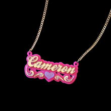 Load image into Gallery viewer, Cuban Chain Link Personalized Acrylic Name Plate Necklace