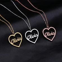 Load image into Gallery viewer, Heart Personalized Pendant Necklace