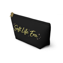 Load image into Gallery viewer, Accessory Pouch — "Soft Life Era" Cosmetic Bag with Sparkle Script