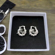 Load image into Gallery viewer, 18k Gold Plated Swirl 18mm Personalized Earrings