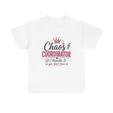 Load image into Gallery viewer, Coordinator T-Shirt — Cute Crown & Hearts Crew Tee for Event Planners