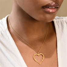 Load image into Gallery viewer, 18k Gold Plated Personalized Heart Necklace