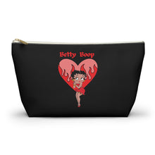 Load image into Gallery viewer, Betty Boop Flaming Heart Accessory Pouch w T-bottom