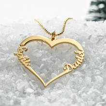 Load image into Gallery viewer, 18k Gold Plated Personalized Heart Necklace