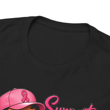 Load image into Gallery viewer, T-Shirt — Support of a Mom Pink Crewneck Tee ("Support of Mom" Graphic)