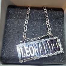 Load image into Gallery viewer, Custom Stainless Steel Wave Bar Pendant Necklace – Personalized Nameplate Jewelry