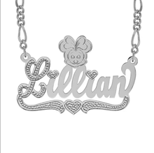 Load image into Gallery viewer, Kid's 18K Gold Plated Cartoon Minnie Mouse Personalized Necklace