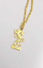 Load image into Gallery viewer, Personalized Shadow Character 18k Gold-Plated Stainless Steel Name Necklace - Custom Jewelry for Fans
