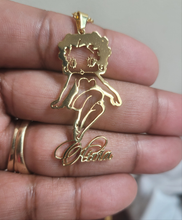 Load image into Gallery viewer, Betty Boop Personalized Pendant Necklace