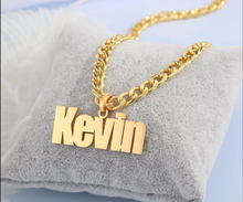 Load image into Gallery viewer, 14K Personalized Link Name Necklace