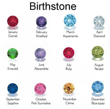 Load image into Gallery viewer, 18k Gold Plated Personalized Nurse/Doctor Heart Stethoscope Birthstone Pendant Necklace