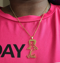 Load image into Gallery viewer, Betty Boop Personalized Pendant Necklace
