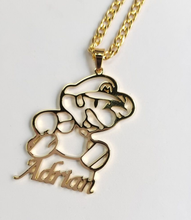 Load image into Gallery viewer, Personalized Super Mario 14k Gold-Plated Stainless Steel Name Necklace - Custom Gamer Jewelry Gift"